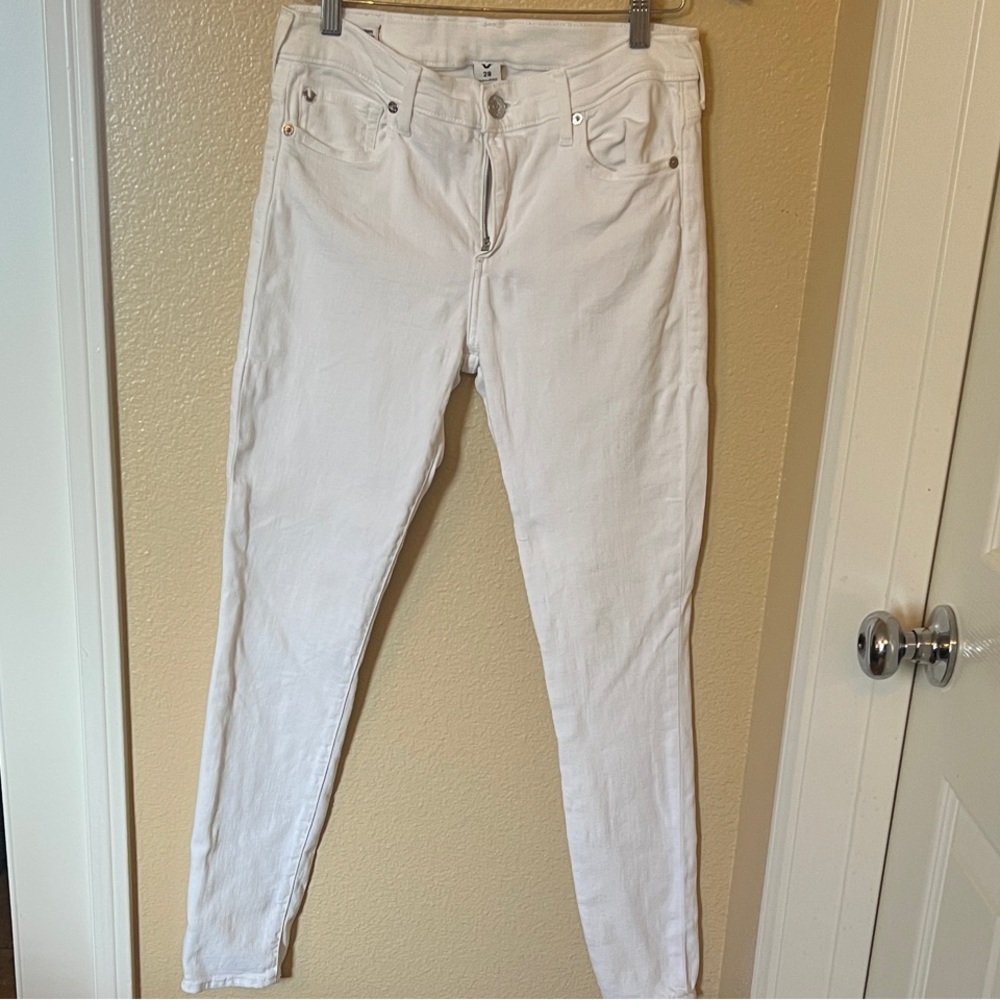 True Religion Women's Crisp White Skinny Jeans